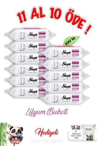 Sleepy Lilyum Buketi 100' lü 11 Al 10 Öde ve Rosie Pamuk