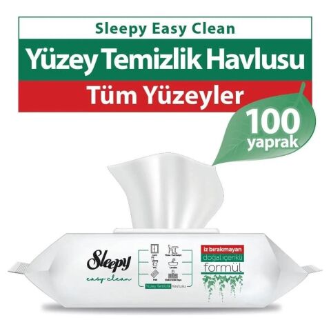 Sleepy Easy Clean Yüzey Temizlik Havlusu 100 Yaprak