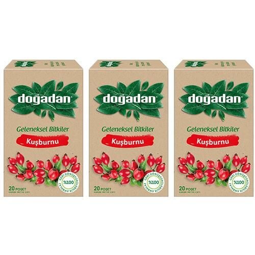 Doğadan Kuşburnu Çayı x 3 Adet