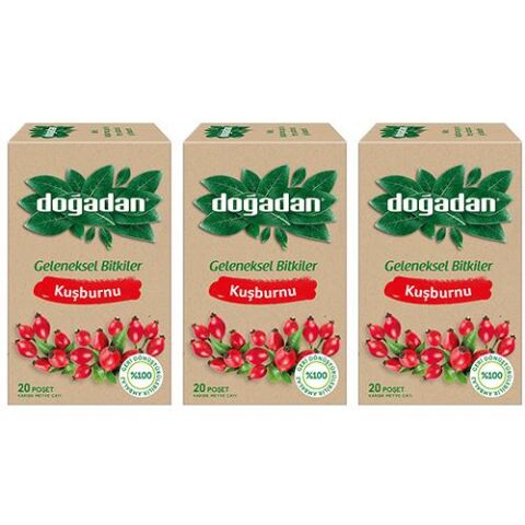 Doğadan Kuşburnu Çayı x 3 Adet