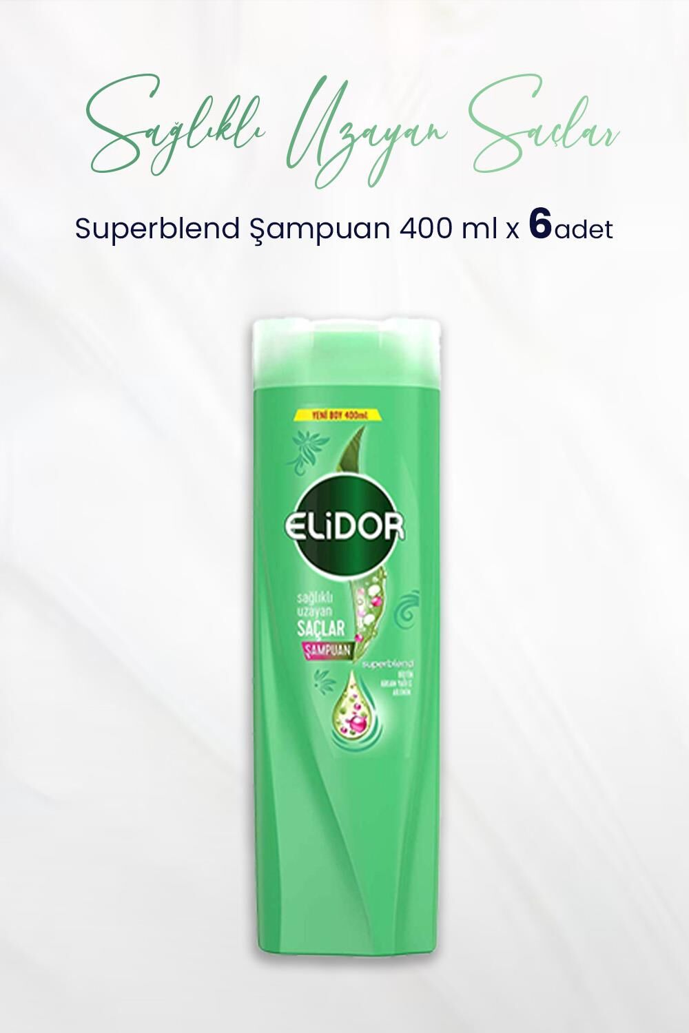 Elidor Superblend Şampuan Sağlıklı Uzayan Saçlar 400 ml x 6 Adet