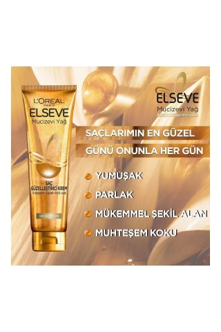 Elseve L'oréal Paris Mucizevi Yağ Saç Güzelleştirici Krem 150 ml - Kuru Ve Sert Saçlar 13727