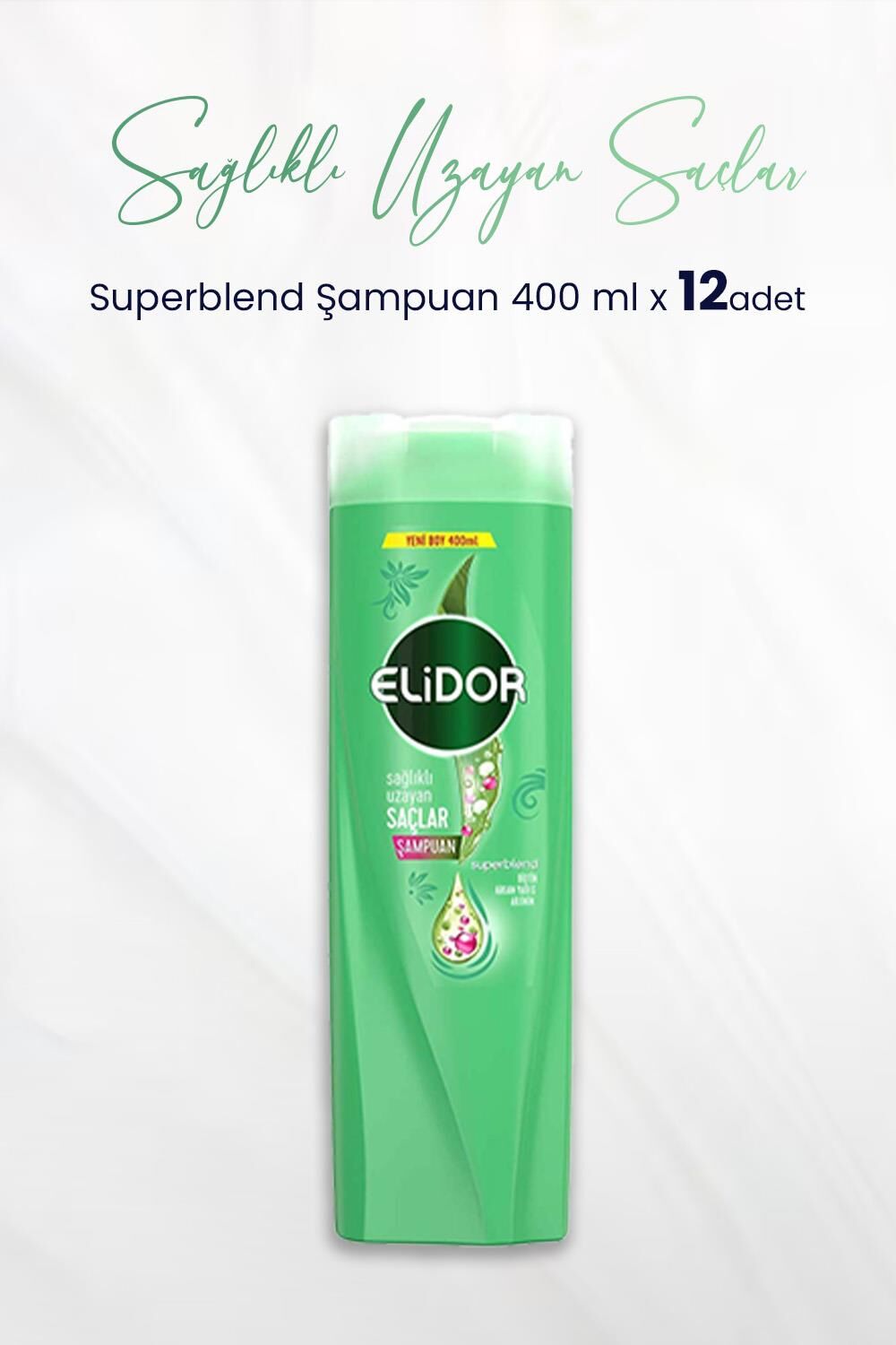 Elidor Superblend Şampuan Sağlıklı Uzayan Saçlar 400 ml x 12 Adet