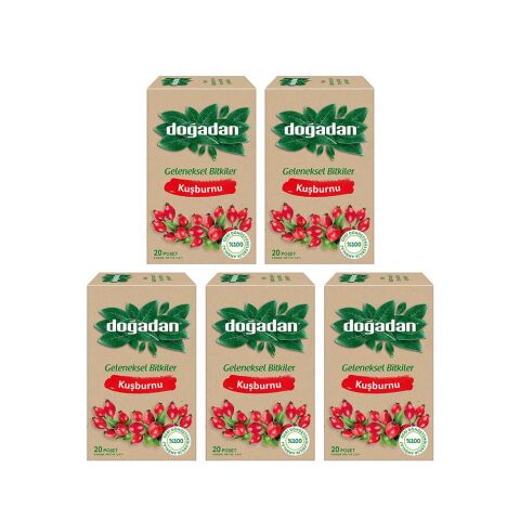 Doğadan Kuşburnu Çayı 20'li x 5 Adet