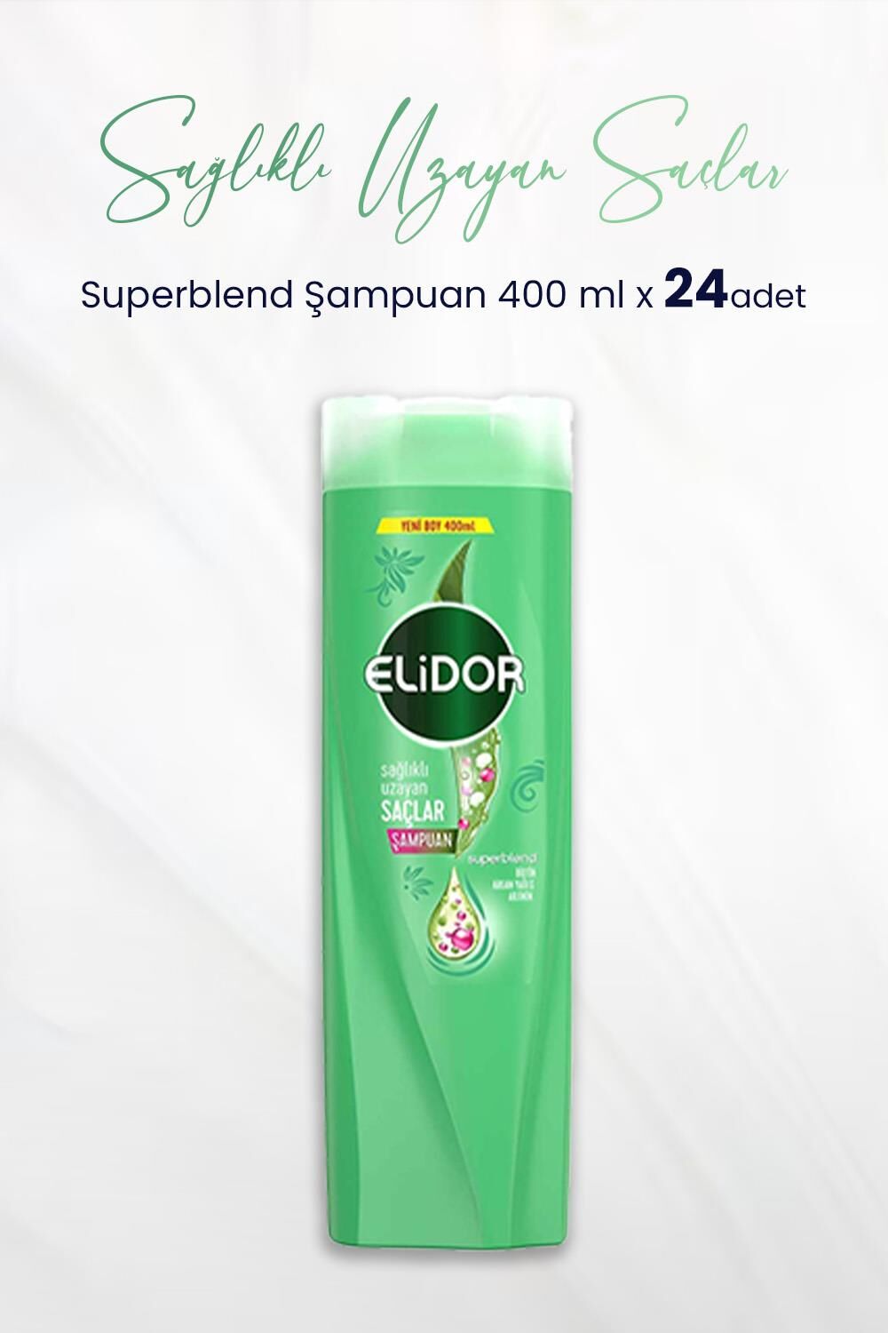 Elidor Superblend Şampuan Sağlıklı Uzayan Saçlar 400 ml x 24 Adet