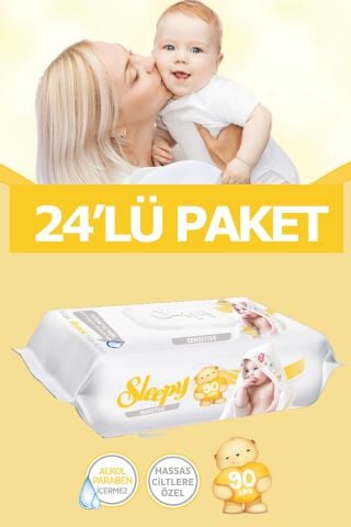 Sleepy sensitive Bebek ıslak mendil 24'lü paket  24 x 90