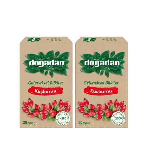 Doğadan Kuşburnu Çayı 20'li x 2 Adet