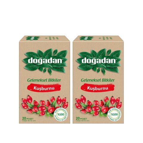 Doğadan Kuşburnu Çayı 20'li x 2 Adet