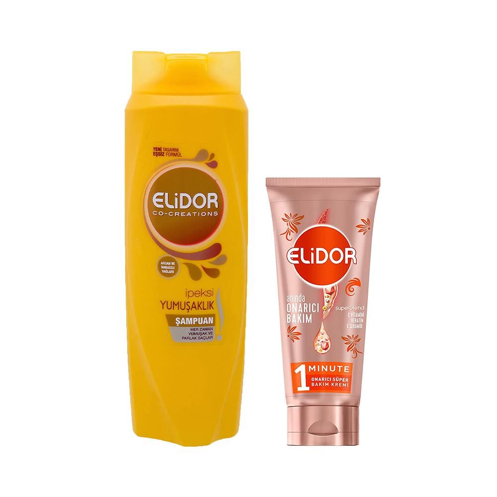 Elidor Superblend Şampuan İpeksi Yumuşaklık ve Onarıcı Saç Kremi