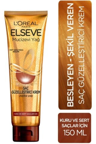 Elseve L'oréal Paris Mucizevi Yağ Saç Güzelleştirici Krem 150 Ml - Kuru Ve Sert Saçlar