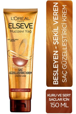 Elseve L'oréal Paris Mucizevi Yağ Saç Güzelleştirici Krem 150 Ml - Kuru Ve Sert Saçlar