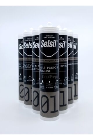 Selsil Genel Amaçlı Silikon 280gr. Şeffaf 25 Adet