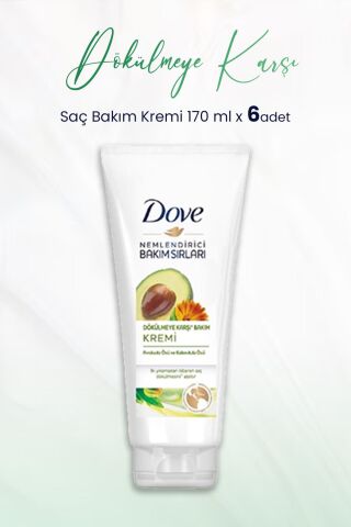 Dove Nemlendirici Bakım Sırları Dökülmeye Karşı Saç Bakım Kremi 170 ml x 6 Adet