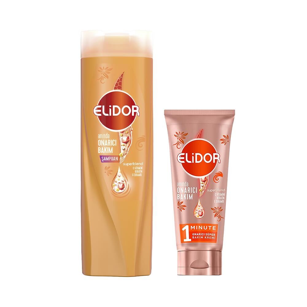 Elidor Superblend Şampuan Onarıcı ve Onarıcı Saç Kremi