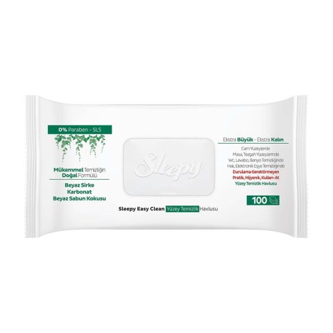 Sleepy Easy Clean Yüzey Temizlik Havlusu 100'LU