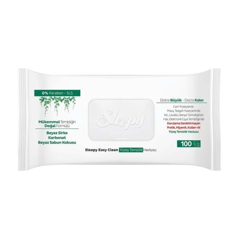 Sleepy Easy Clean Yüzey Temizlik Havlusu 100'LU