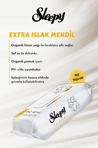 Sleepy Extra Islak Bebek Havlusu 90'lı 11 AL 10 ÖDE ve ROSIE Pamuk