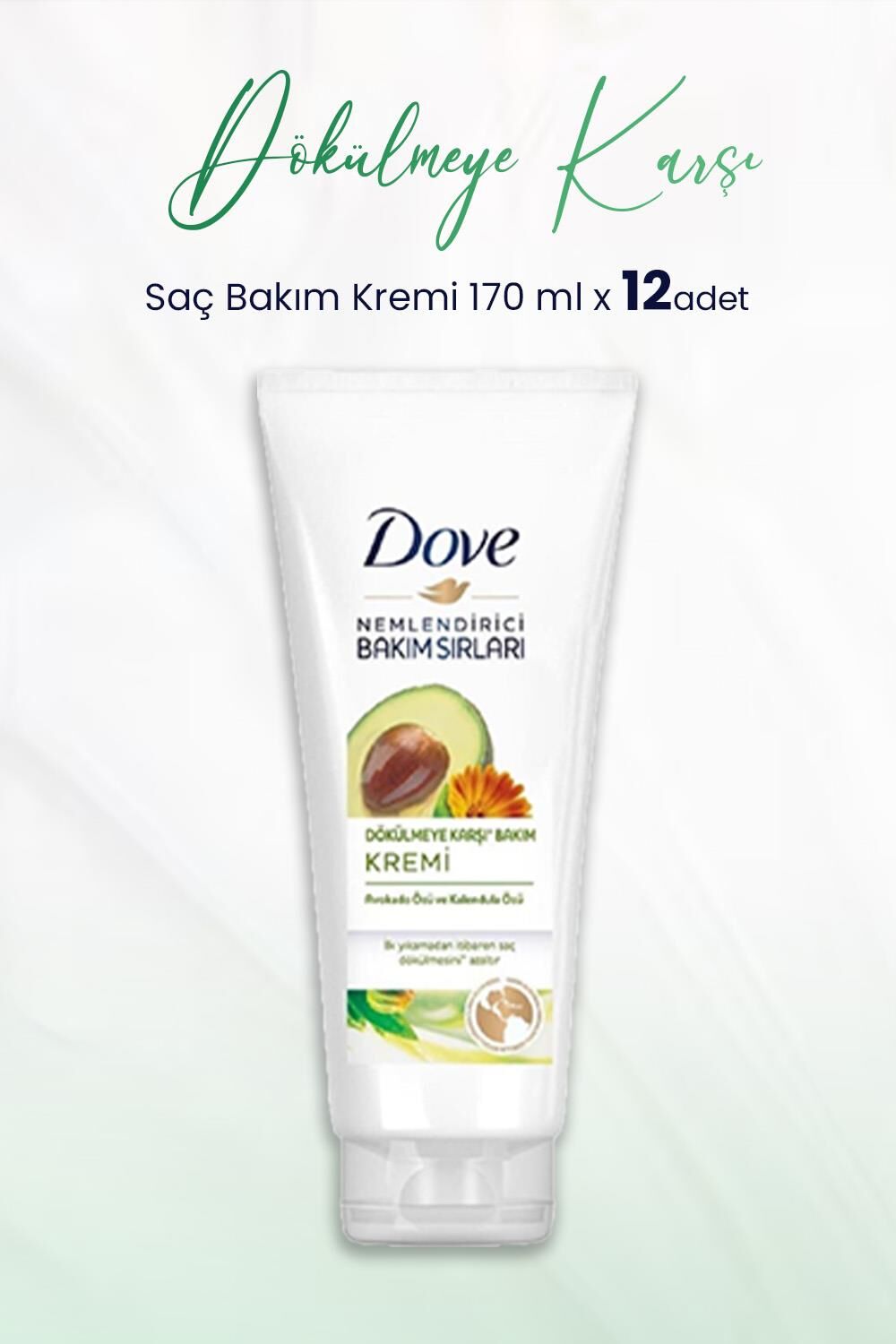 Dove Nemlendirici Bakım Sırları Dökülmeye Karşı Saç Bakım Kremi 170 ml x 12 Adet