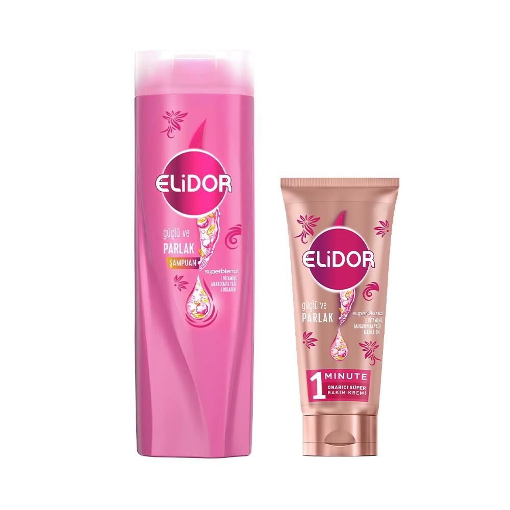 Elidor Superblend Şampuan ve Saç Kremi Güçlü & Parlak