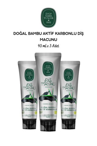 Eyüp Sabri Tuncer Doğal Bambu Aktif Karbonlu Diş Macunu 75 ml x 3