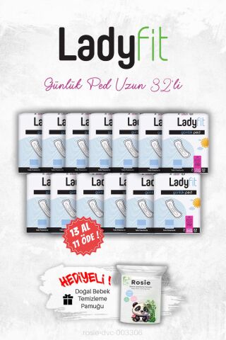 Ladyfit Günlük Ped Uzun 32' li 13 AL 11 ÖDE ve ROSIE