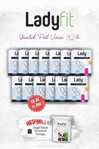 Ladyfit Günlük Ped Uzun 32' li 13 AL 11 ÖDE ve ROSIE