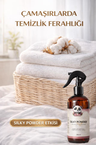 Rosie Silky Powder 250 ml Sprey Ortam ve Kumaş Kokusu, Bebek Pudrası Kokulu Ev ve Tekstil Parfümü