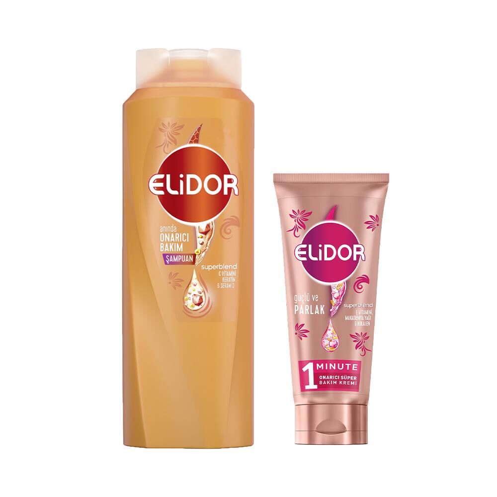 Elidor Superblend Şampuan Anında Onarıcı ve Güçlü & Parlak Saç Kremi