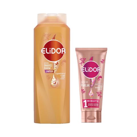 Elidor Superblend Şampuan Anında Onarıcı ve Güçlü & Parlak Saç Kremi