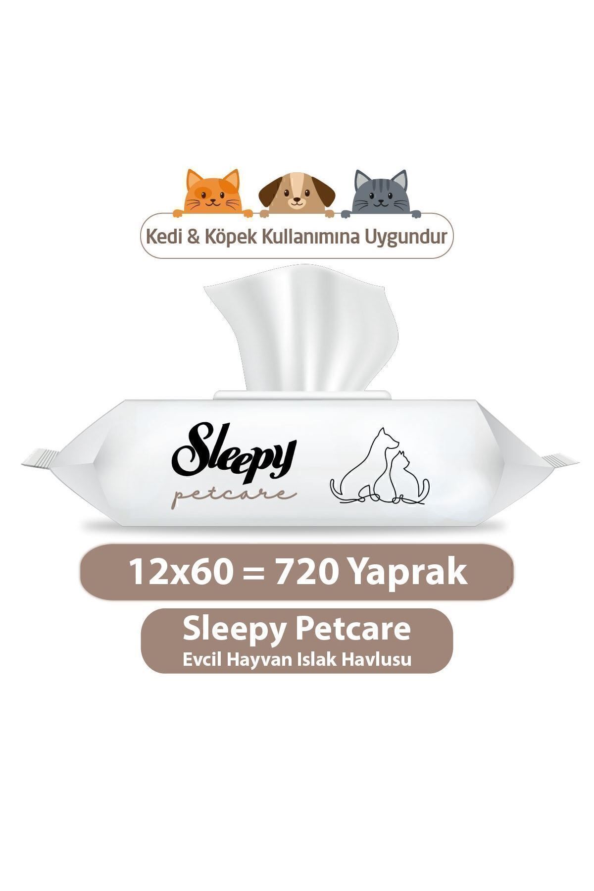 Petcare Evcil Hayvan Islak Havlusu 12x60 Yaprak