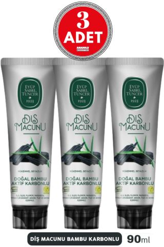 Eyüp Sabri Tuncer Diş Macunu Bambu Karbonlu 90 ml x 3