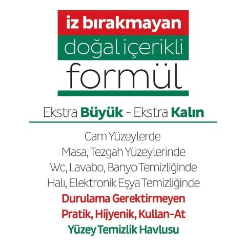 Sleepy Easy Clean Yüzey Temizlik Havlusu Beyaz Sabun 100 Yaprak