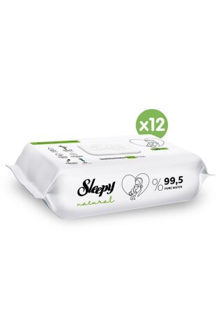 Natural Yenidoğan Islak Bebek Bakım Havlusu 12x90 (1080 Yaprak)