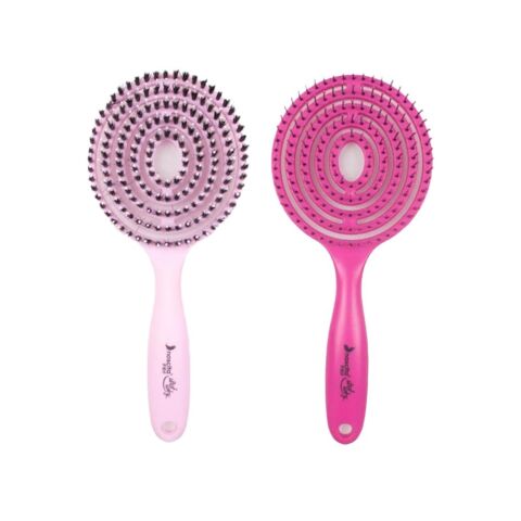 Nascita Üç Boyutlu Saç Fırçası Pudra Pembe ve Şeker Pembe