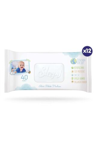 Bio Natural Islak Havlu 12x40 (480 Yaprak)