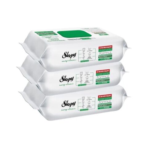 Sleepy Easy Clean Beyaz Sabun Katkılı Yüzey Temizlik Havlusu 3 Adet 3X100 300 Yaprak