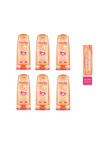 Elseve Loreal Saç Bakım Kremi Dream Long Kolay Tarama Onarıcı Bakım 390 Ml X 6 Adet
