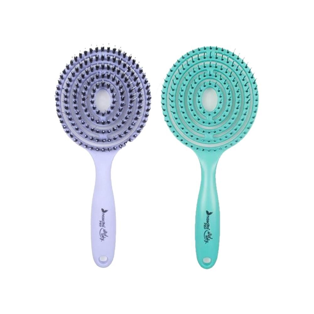 Nascita Üç Boyutlu Saç Fırçası Lila ve Turkuaz