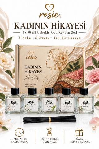 Rosie Kadının Hikâyesi 5’li Çubuklu Oda Kokusu Hediye Seti 5 x 50 ml