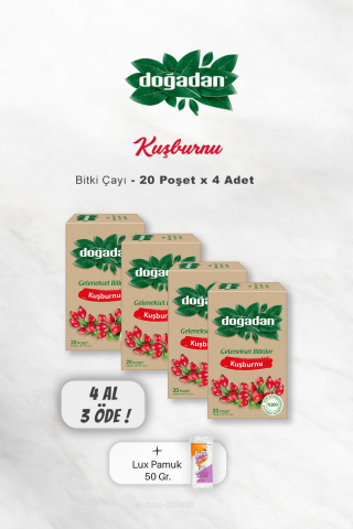 4 AL 3 ÖDE Doğadan Kuşburnu Çayı 20'li, Pamuk