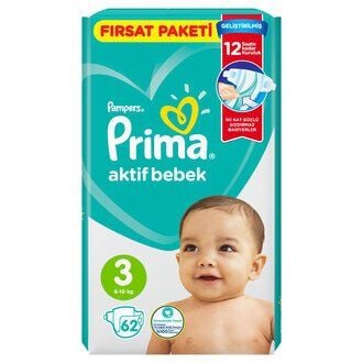 Prima Aktif Bebek Fırsat Paketi Midi 3 No 62'li