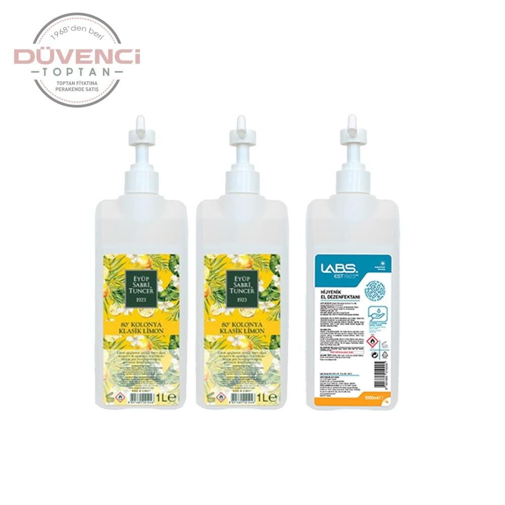 Eyüp Sabri Tuncer Klasik Limon Kolonyası x 2 ve El Dezenfektanı 1 Litre