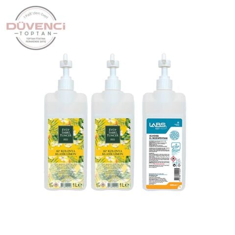 Eyüp Sabri Tuncer Klasik Limon Kolonyası x 2 ve El Dezenfektanı 1 Litre