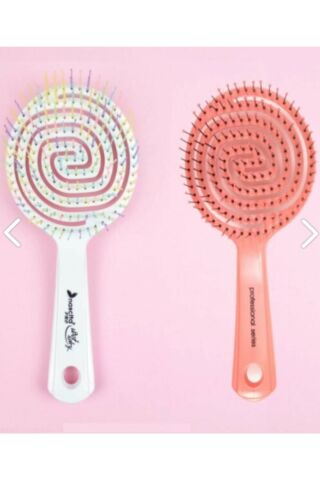 Nascita Üç Boyutlu Oval Saç Fırçası Beyaz ve Pembe