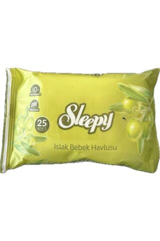 Sleepy Cep Islak Havlu Zeytinyağlı 100 Adet(4 x 25'li)