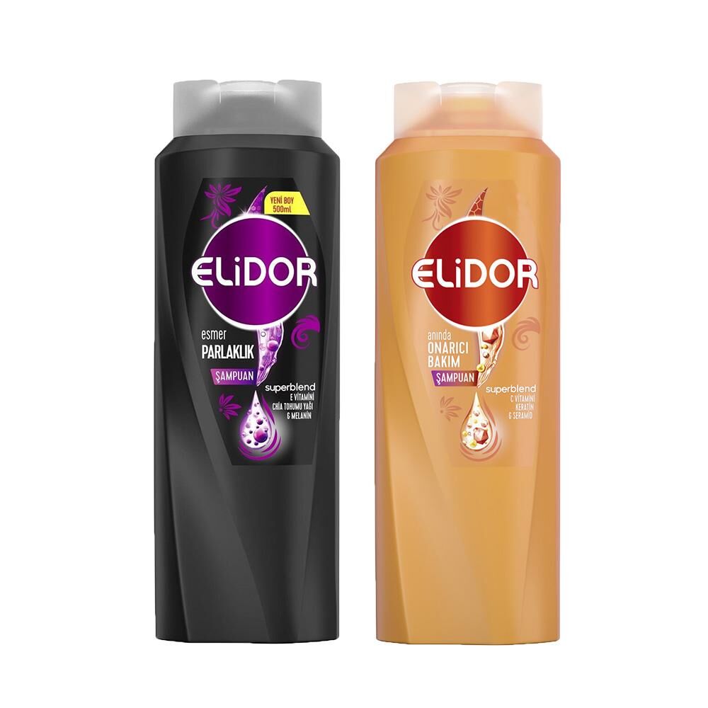 Elidor Superblend Saç Bakım Şampuanı Esmer Parlaklık ve Anında Onarıcı Bakım