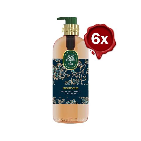 Eyüp Sabri Tuncer Night Oud Doğal Zeytinyağlı Sıvı Sabun 500 ml x 6