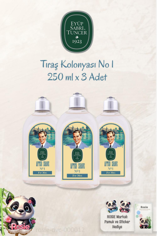 3 Adet Eyüp Sabri Tuncer Tıraş Kolonyası No:1 ve  ROSIE %100 Doğal Pamuk