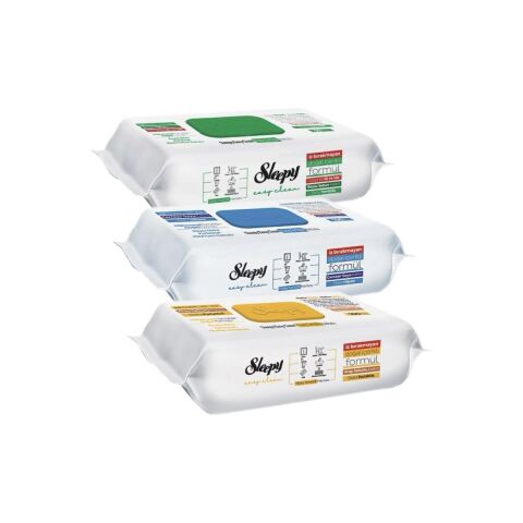 Sleepy Easy Clean Beyaz Sabun Katkılı+Çamaşır Suyu Katkılı+Arap Sabunu Katkılı 3X100 (300 Yaprak)