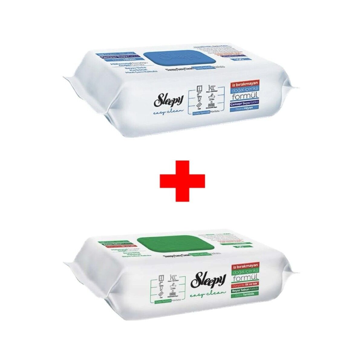 Sleepy Easy Clean Beyaz Sabun Katkılı+Çamaşır Suyu Katkılı 2X100 (200 Yaprak)